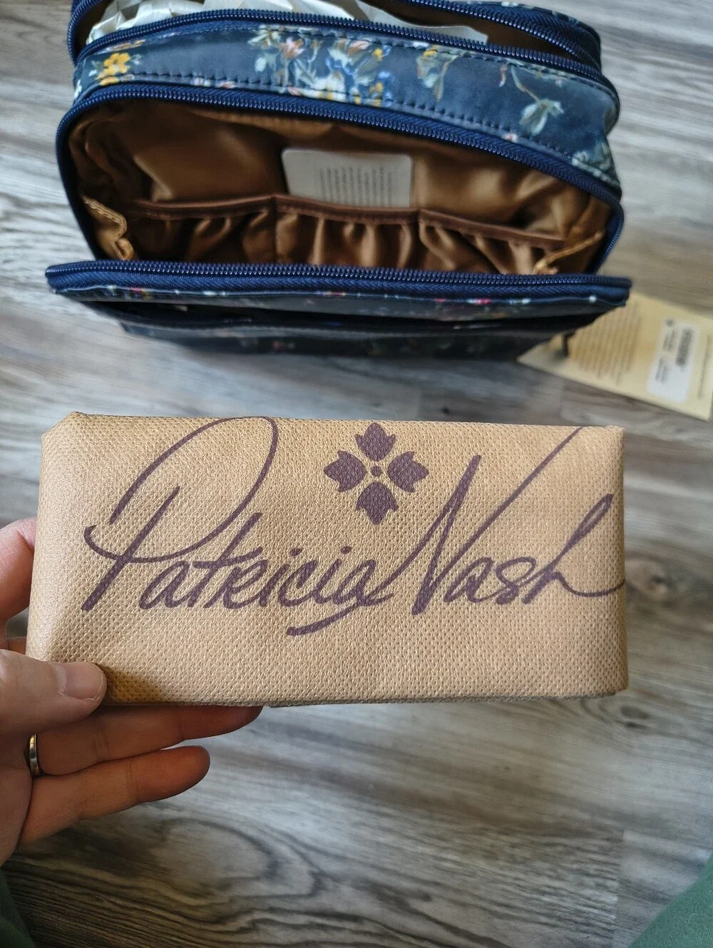 Patricia Nash Coated Canvas Gabella Cosmetic Case Butterfly Garden